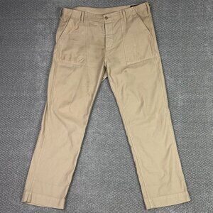 CC Filson Co Supply Pants Men's 38 x 32 Gray Khaki Heavy Canvas Military Utility